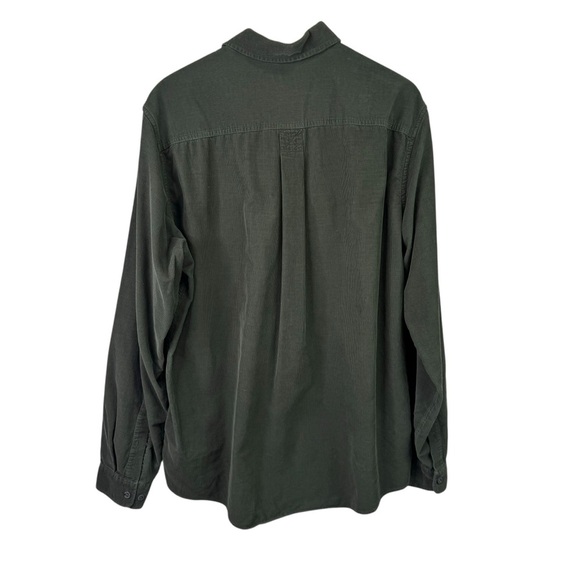 Eddie Bauer Green Corduroy Button Down Shirt Size XLarge Tall 100% Cotton - Picture 7 of 9